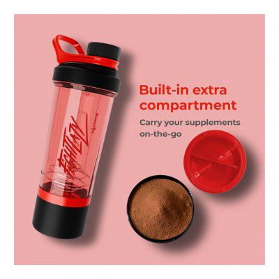 Lifelong Gym Shaker Bottle – BPA Free Protein Shaker | 600ML – Red