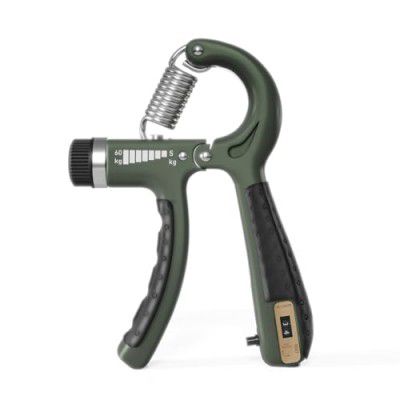 Lifelong Hand Gripper with Counter -Hand Grip for Men & Women- Adjustable Resistance 5-60kg -Polypropylene Forearm Strengthener- Forearm -Gym Accessories for Finger Exercise, Army Green