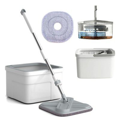 Lifelong Heavy Duty Spin Mop with Bucket for Floor Cleaning | LLCSMR001