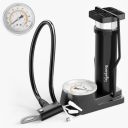 Lifelong High-Pressure Foot Pump with Dual Head & Gauge Tyre Inflator (LLBAPM01, Black)...