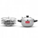 Lifelong Idli Cooker 3 Plate | 12 idlis | Stainless Steel Idli Cooker (LLIDCKR03, Steel Silver)...