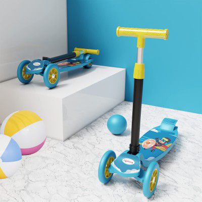 Lifelong Kick Scooter with Adjustable Height | Skate Scooter for Kids with PVC Wheel | Age Upto 2-12 Years- Max User weight-50 kg
