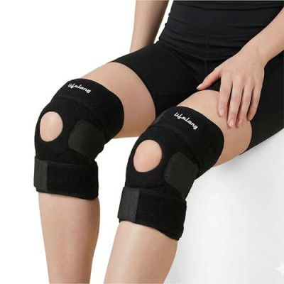 Lifelong Knee Cap Open Patella for Pain Relief and Support, Arthritis & Sports | Anti-Slip Knee Brace Compression Sleeve with Adjustable Fit | Patella Cap with Joint Support for Men & Women (LLOKS60)