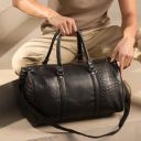 Lifelong Leatherette Stylish & Spacious Weekender Duffle Bag (Black)...