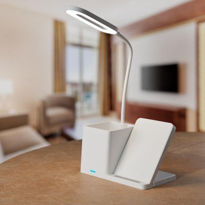 Lifelong LED Desk Lamp with Wireless Charging & Pen Holder 