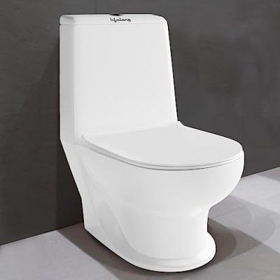 Lifelong LLBAWC01 Western Floor Mounted One Piece Water Closet Ceramic Western Toilet Toilets and S Trap 220mm