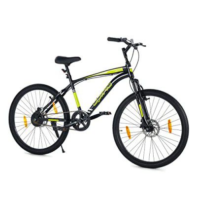 Lifelong LLBC2603 Spirit 26T with Disc Brake and Suspension BMX Cycle | Ideal for : Adults (Above 13 Years) (Black) 