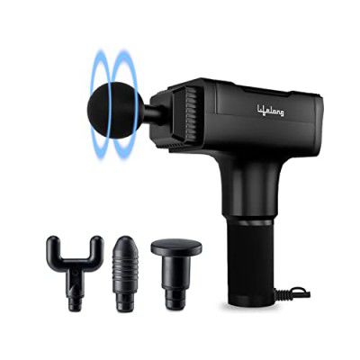 Lifelong LLGM63 Corded Electric Strike Gun Massager for Pain Relief with 4 Massage Heads