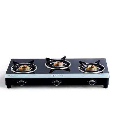 Lifelong LLGS311 Glass Top 3 Burner Gas Stove ISI Certified (3 Burner)