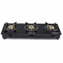 Lifelong LLGS803 Auto Ignition, High Efficiency 3 Burner Gas Stove with Toughened Glass Top, ISI Certified, Automatic Ignition, For LPG Use Only (Black)...
