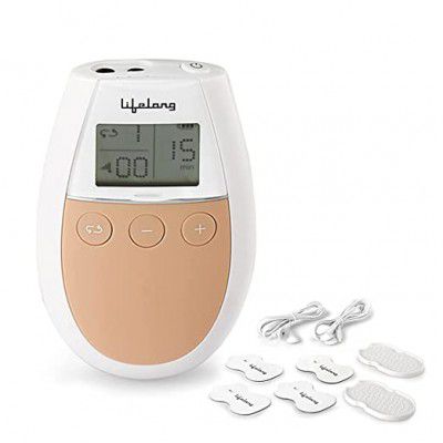 Lifelong LLM315 Electric Nerve Stimulation Pulse Massager Digital Massage Machine for Body with 4 gel pads
