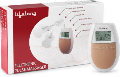 Lifelong LLM315 Electric Nerve Stimulation Pulse Massager Digital Massage Machine for Body Massager  (White)