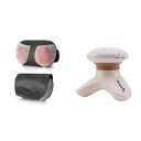 Lifelong LLM369 Cushion Massager and Body Massager with Heat (Black) & LLM09 Mini Head and Body Massager, Portable Compact Full Body Vibration Electric Massager (Brown)...