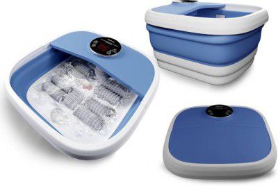 Lifelong LLM810 Foldable Foot Spa with 8 Manual Massage Rollers & Digital Panel Massager  (Blue)