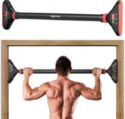Lifelong LLPB02 Pull Up Bar for Home Workout|Chin Up Bar, 65-95CM|Max User Weight 150kg Pull-up Bar  (Black)