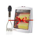 Lifelong LLQHIR01 Infinia 800 W Quartz Room Heater with 2 Power Setting & 1000 W Immersion Rod (Black)...