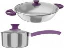 Lifelong LLTPC1 Combo Kadhai, Saucepan with Lid (16 cm) Induction Bottom Cookware Set  (Triply, 2 - Piece)...