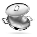 Lifelong LLTPDK004 Triply Deep Kadai with Riveted Handles with Stainless Steel Lid 2.1 litres Capacity (22 cm Diameter, Induction and Gas Stove Friendly)...