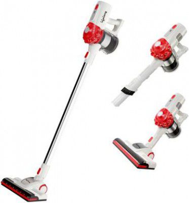 Lifelong LLVC950 Cordless Vacuum Cleaner with 2 in 1 Mopping and Vacuum (White, Red)