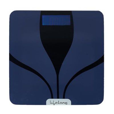 Lifelong LLWS27 Digital Weighing Scale | Glass Weighing Scale Machine (Blue)