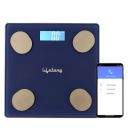 Lifelong LLWS36 Smart Body Fat Weighing Scale with 18 Measurement Functions with Lifelong Smart Home App-Bluetooth Sensor Technology (Blue)...