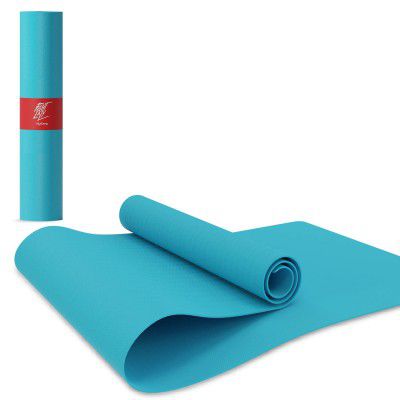 Lifelong LLYM93 Yoga mat for Women & Men EVA Material 4mm Sea Blue Anti Slip for Gym Workout