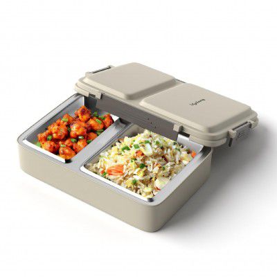Lifelong Lunch Box | 2 Compartment Stainless Steel Tiffin Box| 700ml (LLBLB02)