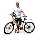 Lifelong 26T Cycle – Mountain Bicycle with Wide MTB Tyre (Black & Orange)...