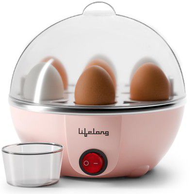 Lifelong Plastic Egg Boiler for 7 Eggs, 350 Watt|3 Boiling Modes Hard