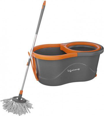 Lifelong Plastic Spin Floor Mop Set With Bucket