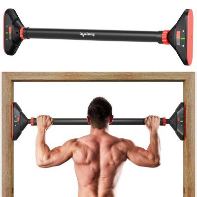 Lifelong Pull Up Bar for Home -Adjustable Rod 65cm to 95cm width Home Gym