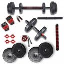 Lifelong PVC Home Gym Set 10kg -20kg Plate with Extension Barbell Rod and Dumbbells Rods...