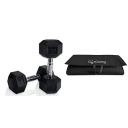 Lifelong PVC Home Gym Set 20kg Plate Set (10Kg Hex Dumbbell)+Lifelong 10mm Extra Thick Yoga and Exercise Mat (Hand Washable & Anti Slip) Comfortable Support...