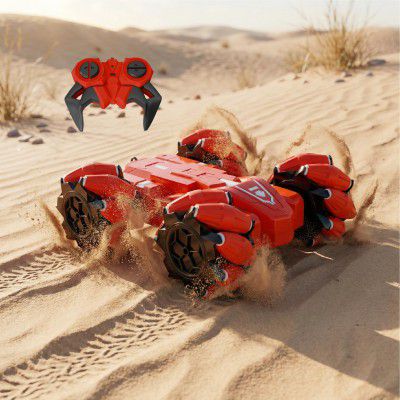 Lifelong Remote Control Drift Car Red | 4×4 Stunt Car with Rechargeable Battery | Kids 3–12 Yrs (LLCRCDC04)
