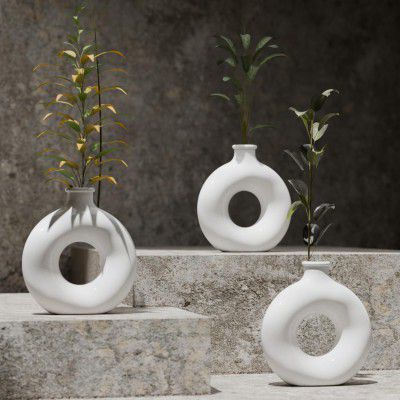 Lifelong Set of 3 Home Decor Planters for Living Room & Balcony | 8.75 Inch Flower Pot