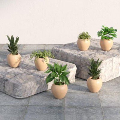 Lifelong Set of 6 Home Decor Planters for Living Room & Balcony | 6 Inch Flower Pot | Decorative Indoor & Outdoor for Plants | Gamla, Pot Stand for Home & Garden Decoration | Ideal for Small Plants