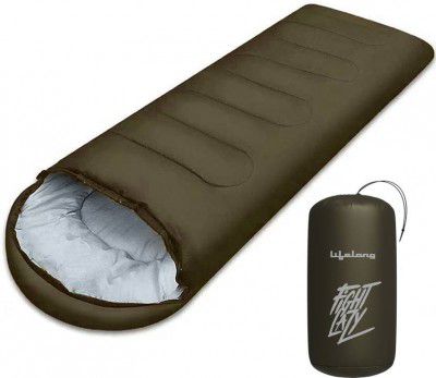 Lifelong Sleeping Bag for Adults - Winter Sleeping Bags - Temperatures 4°C to 10°C Sleeping Bag (Green)