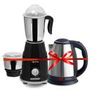 Lifelong Stainless Steel Mixer Grinder 500 W (2 Jar, Black) With Electric Kettle 1.5 Litre 1500W For Boiling Water, Soup (Silver) Super Combo | Combo For, 1.5 Liter, 500 Watt...