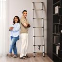 Lifelong Telescopic Ladder for Home, 6.5 Feet - Foldable & Portable Stairs (LLTL01, Black)Aluminium...