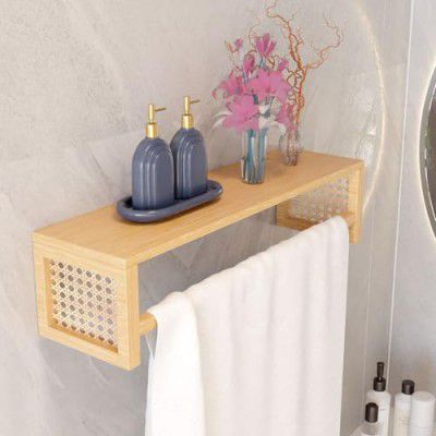Lifelong Towel Rack for Bathroom | Durable & Stylish Bamboo Rattan Bathroom Towel Holder & Hanger 