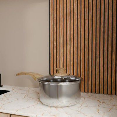 Lifelong TriPly 14 cm Sauce Pan for Cooking, 1.10 litres Sauce Pan - (Silver, LLTPSP19)