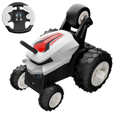Lifelong Turbo Rechargeable Rolling & Rotating Stunt RC Car for Kids 3-10 Years