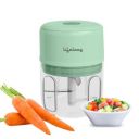 Lifelong USB Rechargeable Wireless Electric Chopper for Kitchen 30 Watts with Stainless Steel Blades for Onion, Garlic, Vegetables, Nuts - 250 ml (Green)...