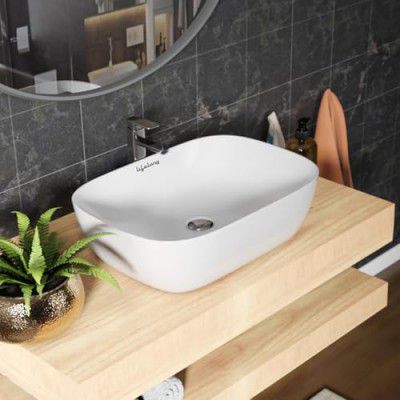 Lifelong Wash Basin for Bathroom  33x46x16 cm (White, LLHIPB01)