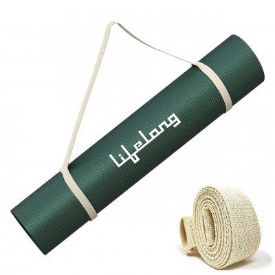 Lifelong Yoga Mat for Women & Men EVA Material 4mm Anti-Slip Mat with Strap for Gym Workout, (LLYM71, Green)