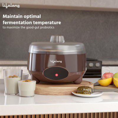 Lifelong Yogurt & Curd Maker | Automatic Curd Maker |1 Litre (LLECM09)