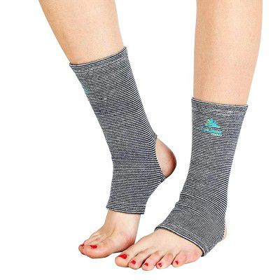 Lifesheild Cotton Unisex Ankle Braces for Pain Relief In Ankle Region By Compressing Muscles (Small)