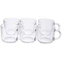LIFINI Pack of 6 Glass Cup Tea & Coffee Classic Cup Set in (6 Pcs Set) 140Ml (Clear)...