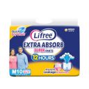 LIFREE Super Extra Absorb Unisex Adult Pants M10...