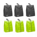 Lify Shoe Storage Organizer Bags Set, Water-Resistant Nylon Fabric with Sturdy Zipper for Traveling (6 Pack) (Florescent(Neon Green) & Grey)...